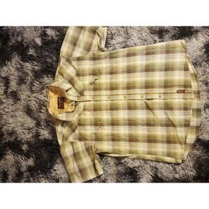 Wrangler Retro Style Button Up Shirt Plaid Design Mens Size XL